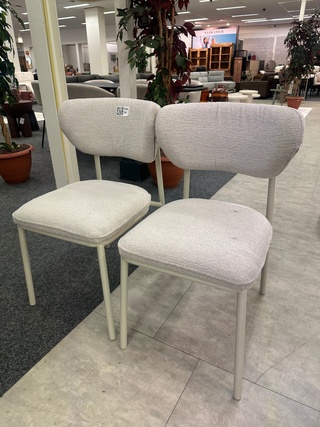 2x Eetkamerstoel Lea, Geweven, beige